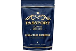 PASSPORT COFFEE AND TEA Passport Coffee Santa Rosa Espresso – Light roast espresso blend from Ethiopia & Brazil. Flavor notes of delicate floral & sweet cocoa-caramel. Premium whole bean coffee, 12oz Bag
