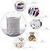 NKTM Collapsible Cylindric Laundry Storage Bucket Basket Hamper for Bedroom Bathroom Kitchen Pantry Nursery Dorm Closet (Blue)