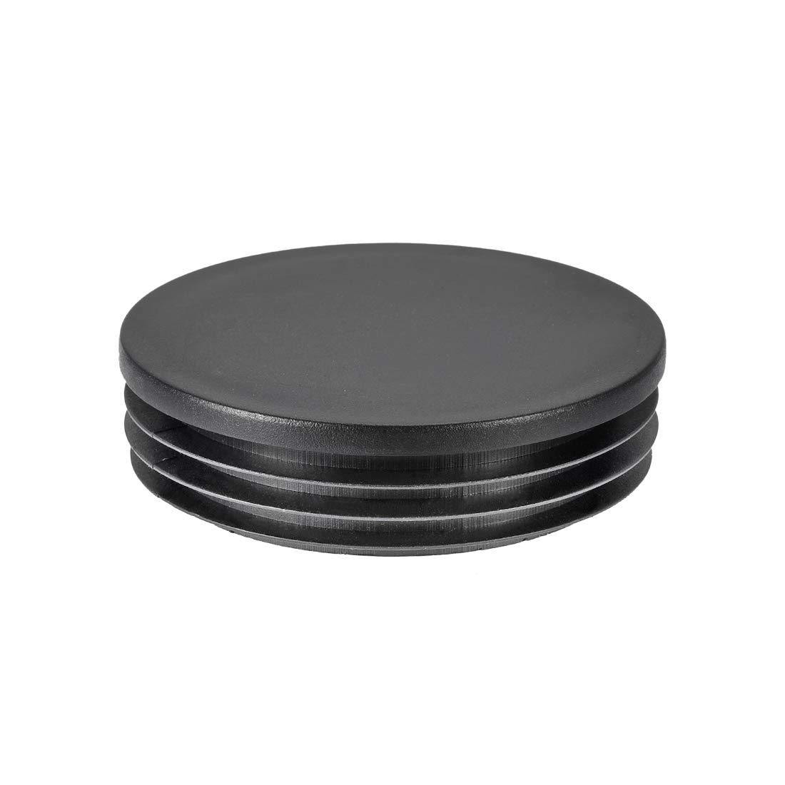 sourcing map 90mm Dia Plastic Tubing Plug Round Post End Caps for Handrail Stair Newel Guardrail Tube Black