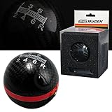 Honda / Acura Mugen Carbon Fiber 6 Speed Shift Knob with Red Stripe