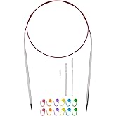 Circular Knitting Needles 32inches/80cm,Size US 6.0(4mm) Stainless Steel Round Knitting Needles for Handmade Knitting DIY