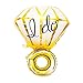 Premium Gold Bachelorette Party Decorations Bridal Shower Supplies Kit - for Classy Bride-To-Be - Tiara, Sash, Diamond Ring Balloon, Fringe Curtains, BRIDE Balloons, Latex Balloons, Tattoos, Straws