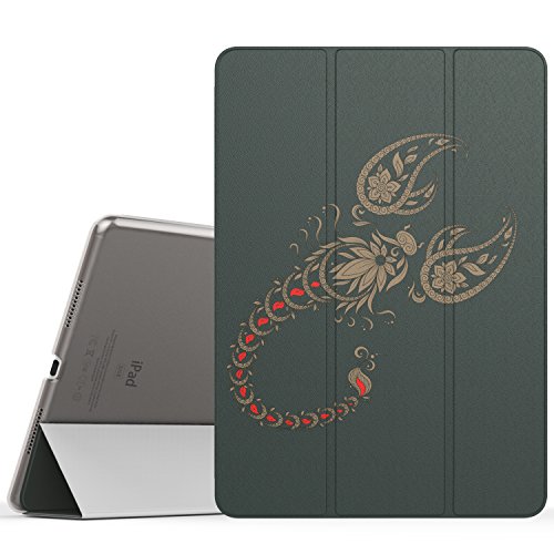 MoKo iPad Pro 9.7 Case - Slim Lightweight Smart-shell Stand Cover with Translucent Frosted Back Protector for Apple iPad Pro 9.7 Inch 2016 Release Tablet, Scorpion (with Auto Wake / Sleep)