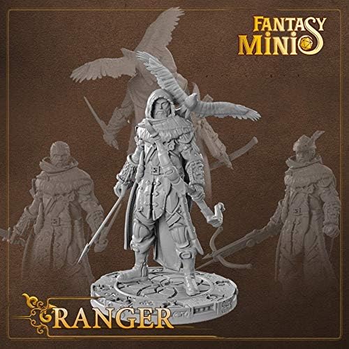 Fantasy Minis 28mm Ranger Miniature for Tabletop RPG (D&D, DND, Dungeons and Dragons, Pathfinder, Frostgrave)