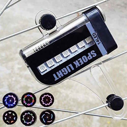 image for Glumes Bike Wheel Lights, LED IPX5 Waterproof Bicycle Spoke Light 14-L