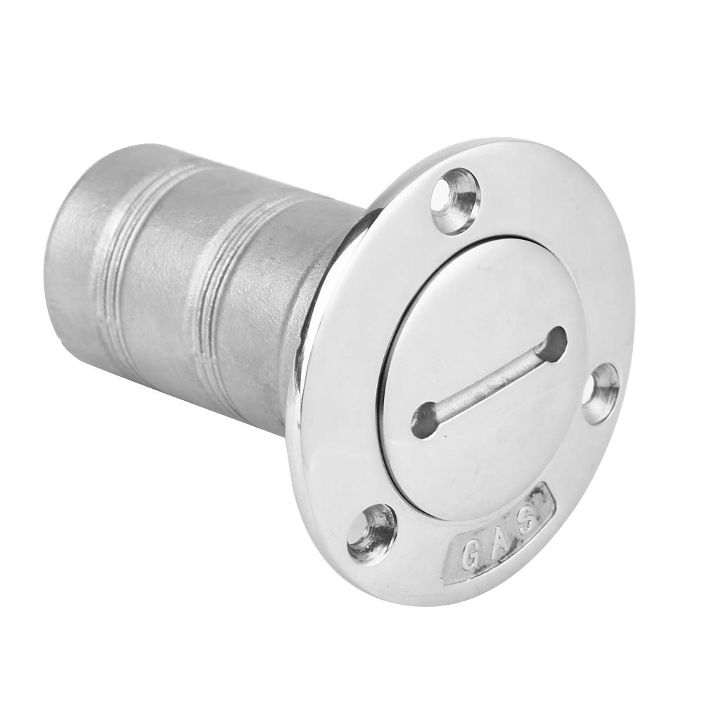 Qiilu Cap Boat Deck,1Pcs Marine Boat Deck Fuel Filler 316 Grade Stainless Steel for Boats, yachts, caravans, RV, trucks, tractors and trailer fuel tanks etc.