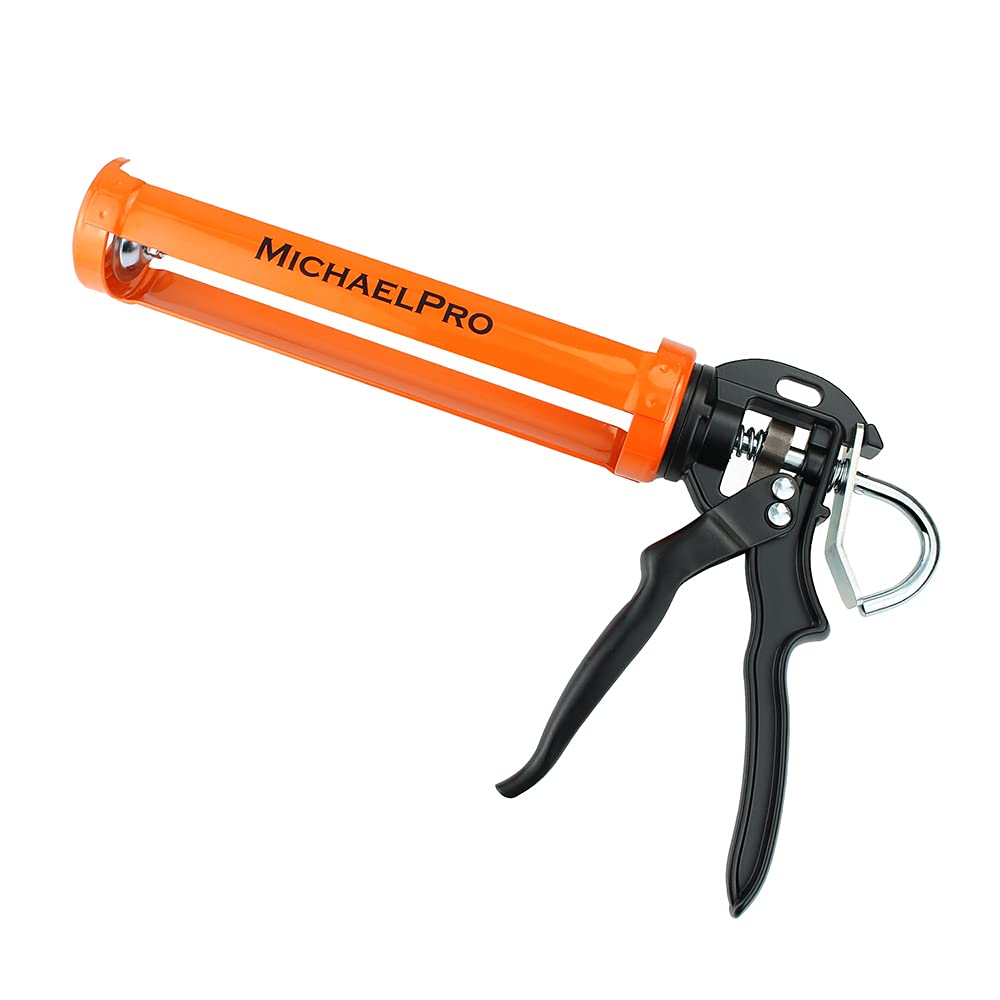 MichaelPro MP013005 Professional Drip-Free Caulking Gun with 12:1 Thrust Ratio, 10oz Anti-Drip Caulk Gun, Silicone Applicator Gun, Sealant Gun
