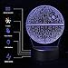 3D LED Star Wars Night Light - Kids' Gifts, 3 Styles, Millennium Falcon/Death Star / R2D2, 7 Light Modes, USB or 3 AA Batteries