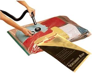 Vaciado de dos bolsa de almacenamiento con cierre adhesivo , 2 Pack