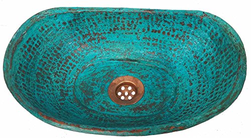Egypt gift shops Hand Forged Verde Bathtub Bath Tub Design Copper Bathroom VERY SMALL Vessel Sink Hand Face Wash Toilet Lavatory Basin Small Petite Bowl Remodel