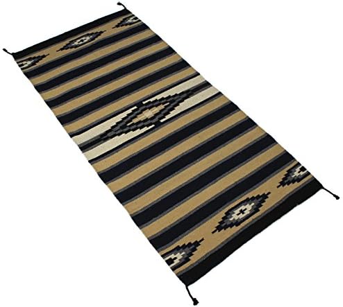 Splendid Exchange Hand Woven Southwest Area Rug, 2.7 by 5.3 foot, Cream and Dark Blue