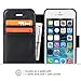 iPhone 5S Case iPhone SE Case, TANNC [Screen Protector Included] Flip Leather Wallet Phone Case [Layered Dandy] - [Card Slot][Flip][Wallet] - For Apple iPhone 5S / SE/5 Devices - Black