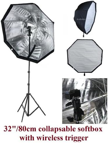 Studio Flash 80cm 32" Octagon Easy Softbox Diffuser Kit with Wireless Remote Trigger for Canon 430EX II, 580EX II, 550EX, 600EX; NIKON SB-600, SB-800, SB-900, SB700, SB910, SB-26, SB-27, SB-28, SB-80DX, SB-50DX; VIVITAR 285HV, DF383 Speedlight Flash