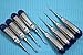 New German Stainless Dental Luxating Elevator Tooth Extraction Extracting Tools 8 Pcs Straight and Curved 1.5MM to 4MM Dental Instruments