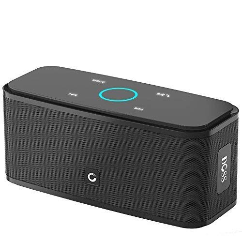 Enceinte Bluetooth 12W, DOSS SoundBox Haut-Parleur Bluetooth sans Fil Portable,Commande Tactile et Définition Stéréo, 12 Heures d’Autonomie en Lecture,Mains Libres Téléphone, Carte TF Support.-Noir