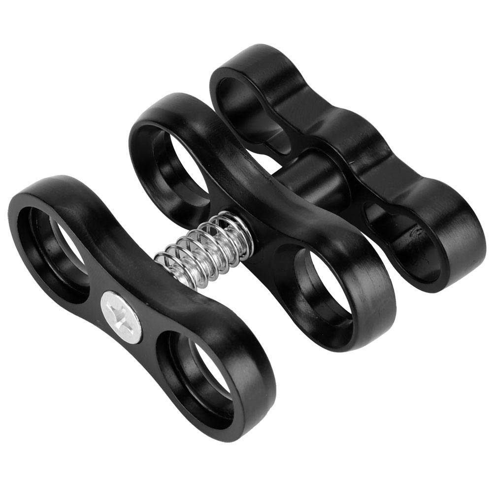 SolUptanisu Diving Light Clip Mount, Black Aluminium Alloy, compatible with Xiaomi, SJ CAM, etc., Clip Mount for Underwater Photography, Adjustable, Waterproof