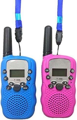 Kids Walkie Talkies Travel Two Way Radio 3KM 22 Channels Battery Operated Outdoor 2 PCS (Batteries and Charger Not Included)