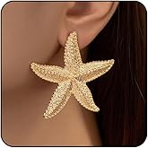 Starfish Earrings Beach Jewelry for Women Seashell Cowrie Puka Shell Earrings for Women Beach Earrings Ocean Jewlery