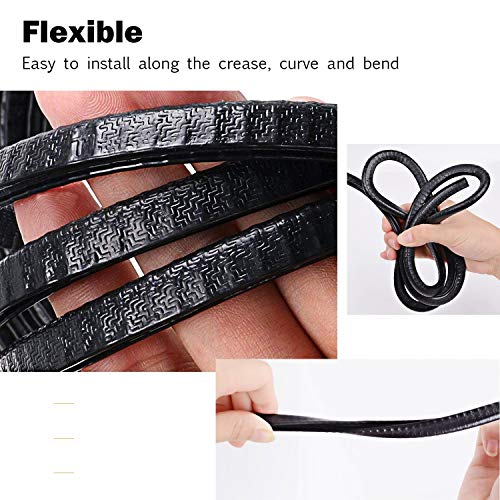 Ansite Car Door Edge Guards 16 Feet (5M) - U Shape Rubber Seal Strip Protected Lining Trim Molding for Most Car Black