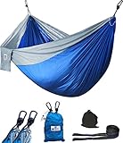 Supreme Nylon Hammock - Supports Up To Two People or 400 LBS - Porch, Backyard, Indoor, Camping - Durable - Ultralight Material - Includes Adjustable Straps - Utopia Home
