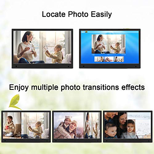 Digital Picture Frame, Jimwey 13.3 Inch 1920x1080 IPS Screen Digital Photo Frame with Motion Sensor, Support Video Music Video USB Drive SD Card, Also as an Advertising Machine, Calendar, Video Player - Thumbnail 4