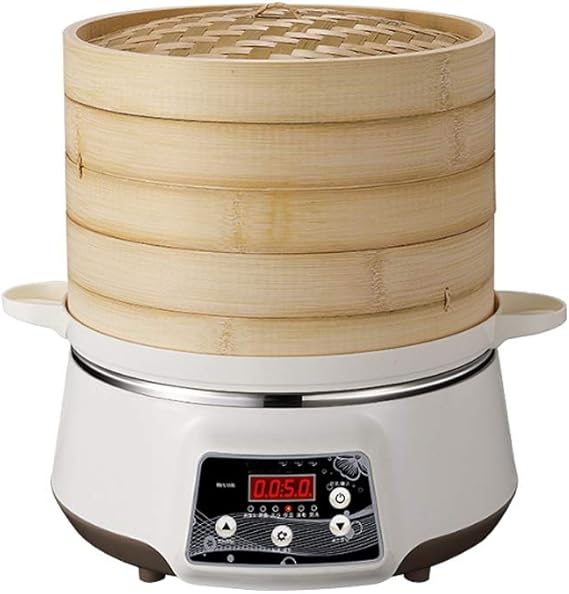 SCYMX Intelligent Fast Steam Pot Bamboo Electric Steamer Electric