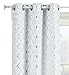 GoodGram 2 Pack Lattice Metallic Foil Ultra Luxurious Grommet Top Curtains - Assorted Colors & Sizes (95 in. Long, Silver)