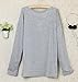 GBSELL Fashion Women Love Heart Printed Long Sleeved Round Neck T-Shirt