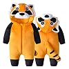 Doladola Rompers onesies jumpsuits, met capuchon, voor baby meisjes en jongens, met dierenprint, voor de herfst en…