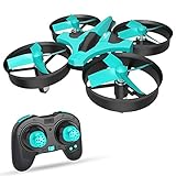 RCtown Mini Drone for Kids and Beginners, 2.4GHz 4CH Remote Control Nano Quadcopter with Altitude Hold, Headless Mode, 3D Flips, One Key Return (Tiffany Blue)