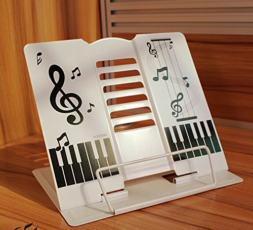 Piano Book Stands & Holders for Reading Large Textbooks Display for Desk Bookrest Document Holder (White)