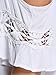 Choies Women's Cut Out Cold Shoulder Lace Trumpet Sleeve Spaghetti Strap Dress Top