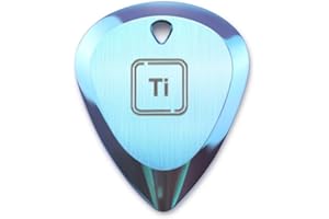 TI GEEK Ti-Geek Premium Titanium Guitar Pick 2.8mm Thickness, Neptunnus Blue for Metallica, Bass, Electric Guitar No-Slip Grip, Wrist Band, Lifetime Durability - Perfect for Guitar lover