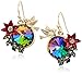 Betsey Johnson Surreal Forest Bird and Flower Drop Earrings