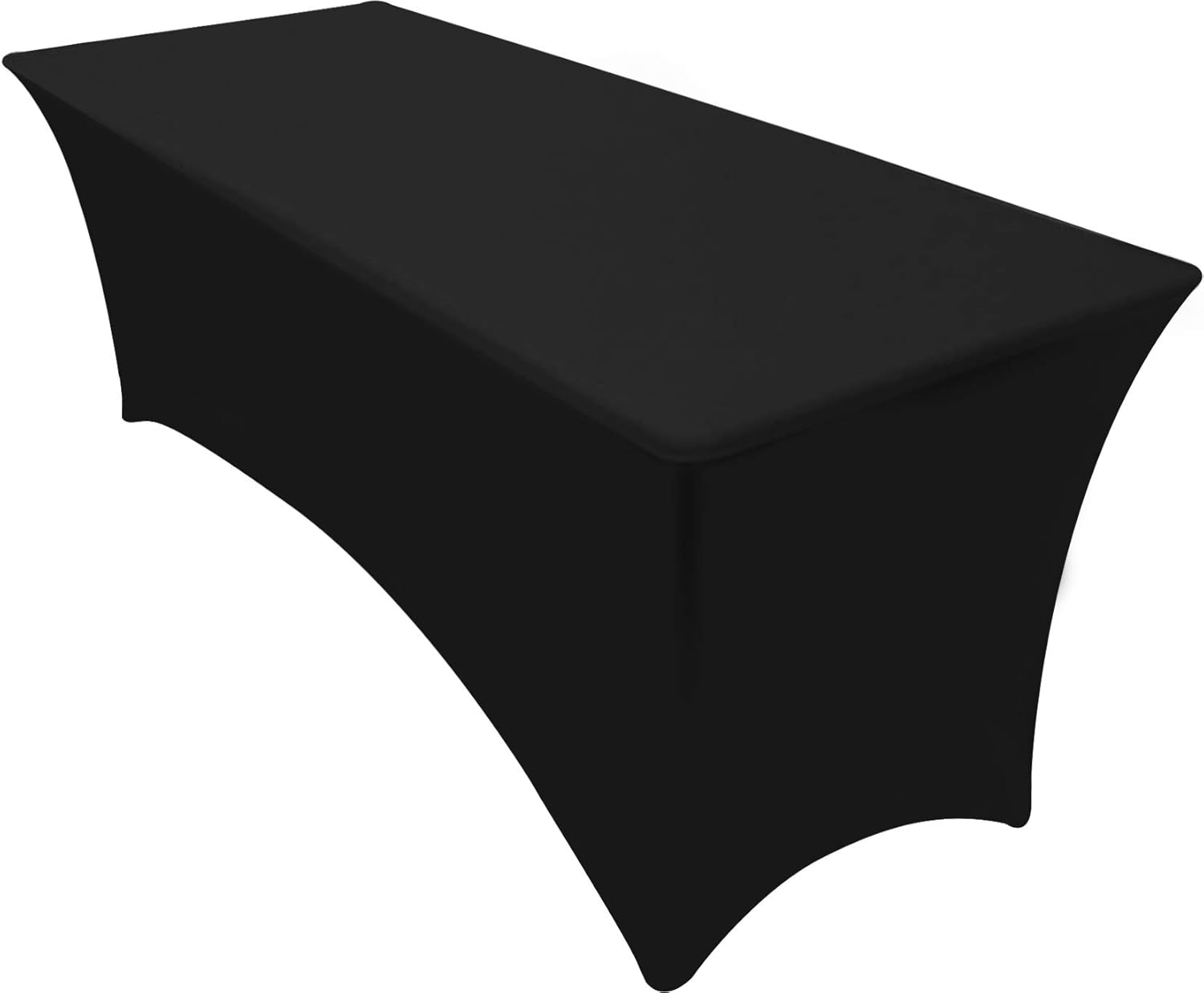Utopia Kitchen - Stretchable Tablecloth - Spandex Tight Fit Table Cover for Event & Parties - Washable and Wrinkle Resistant (4 Feet, Black): Home & Kitchen