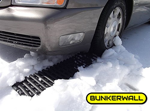 Recovery Track Mat for Ice Snow Mud or Sand Ladder Emergency Traction for Vehicle Tires w/ Carry Bag