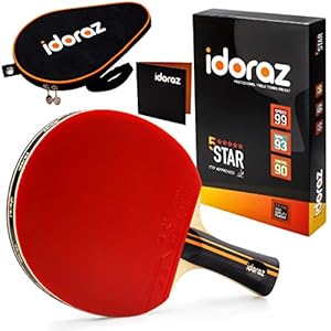 Idoraz Ping Pong Paddle Professional Racket – Table Tennis Racket with Carrying Case – ITTF Approved Rubber for…