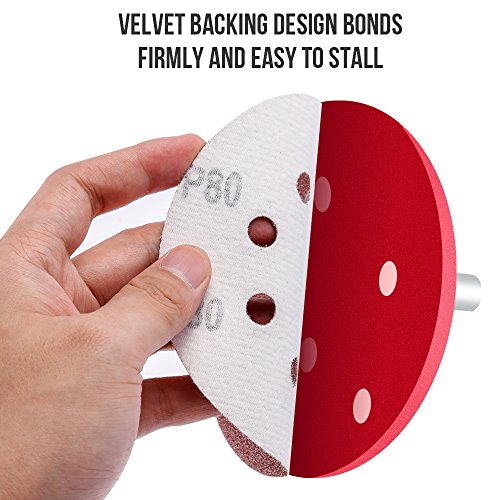 Sandpaper Discs 60PCS 5 Inch 8Hole Power Sander Hook & Loop Discs