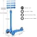 BELEEV Kick Scooter for Kids 3 Wheel Scooter, 4 Adjustable Height, Lean to Steer with LED Light Up Wheels for Children from 3 to 13 Years Old (Sky Blue)
