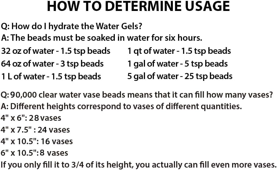 140,000 Clear Water Beads for Vases, Transparent Water Gel Beads Vase Filler for Floating Pearls, Floating Candle Making, Wedding Centerpiece Table Decorations Floral Arrangement