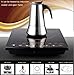 Coffee Maker 9 Cup Stainless Steel with Safety Relief Valve,Stovetop Espresso Maker Moka Pot with Filter,fit Gas,Electric and Ceramic Stovetop