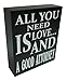 JennyGems Lawyer Gifts, All You Need is Love and a Good Attorney Wooden Sign, Lawyer Decor, Wall Hanging, Made in USA