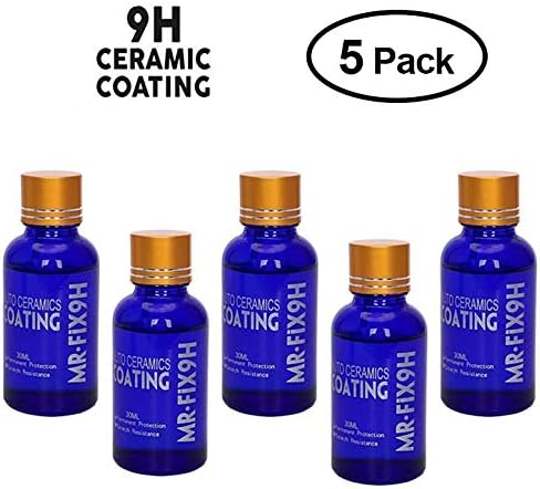 Mercu 9H Hardness AUTO Ceramics Coating, Car Liquid Ceramic Coating kit Super Hydrophobic Glass Coating Polish-30ML (5 Pieces)