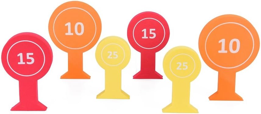 Stykyt Soft Bullet Targets - Magnetic or Self-Standing, Great for Nerf or Soft Pellet Guns (Multi - Pack of 6)