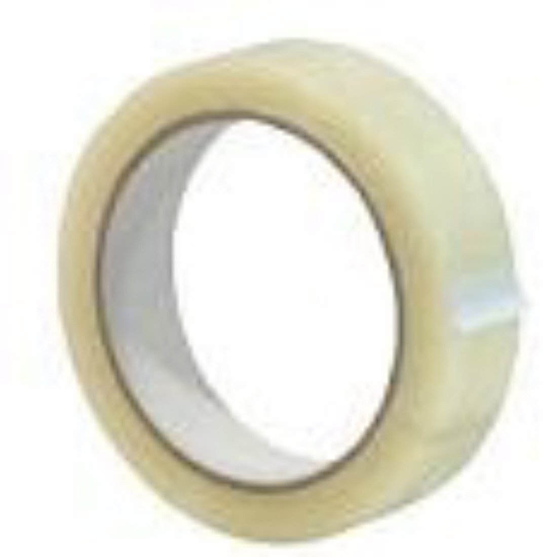 2 ROLLS OF 25mm WIDE CLEAR TRANSPARENT CELLOTAPE TAPE - LARGE SIZE 1 INCH WIDE x 66 METRES PER ROLL - 25mm x 66m - BOX SEALING PACKING MAILING POSTAL POSTAGE PACKAGING PARCEL
