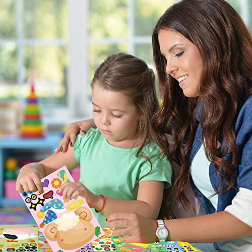 Animal Stickers Make A Face Animal Stickers 40 Sheets Make Your Own