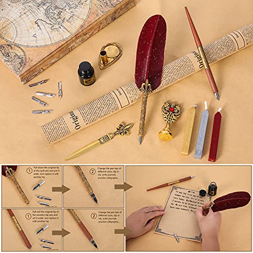 Antique Calligraphy Quill Ink Set,Calligraphy Quill ink Set,17