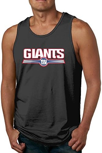 EVALY Men's Cool NY Giants Letter Tank Black Size S