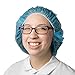 UltraSource Disposable Hair Net/Bouffant Cap, Latex Free, Blue, 24