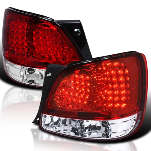 Mua SpecD Tuning Red Clear Lens LED Tail Lights Compatible with 1998